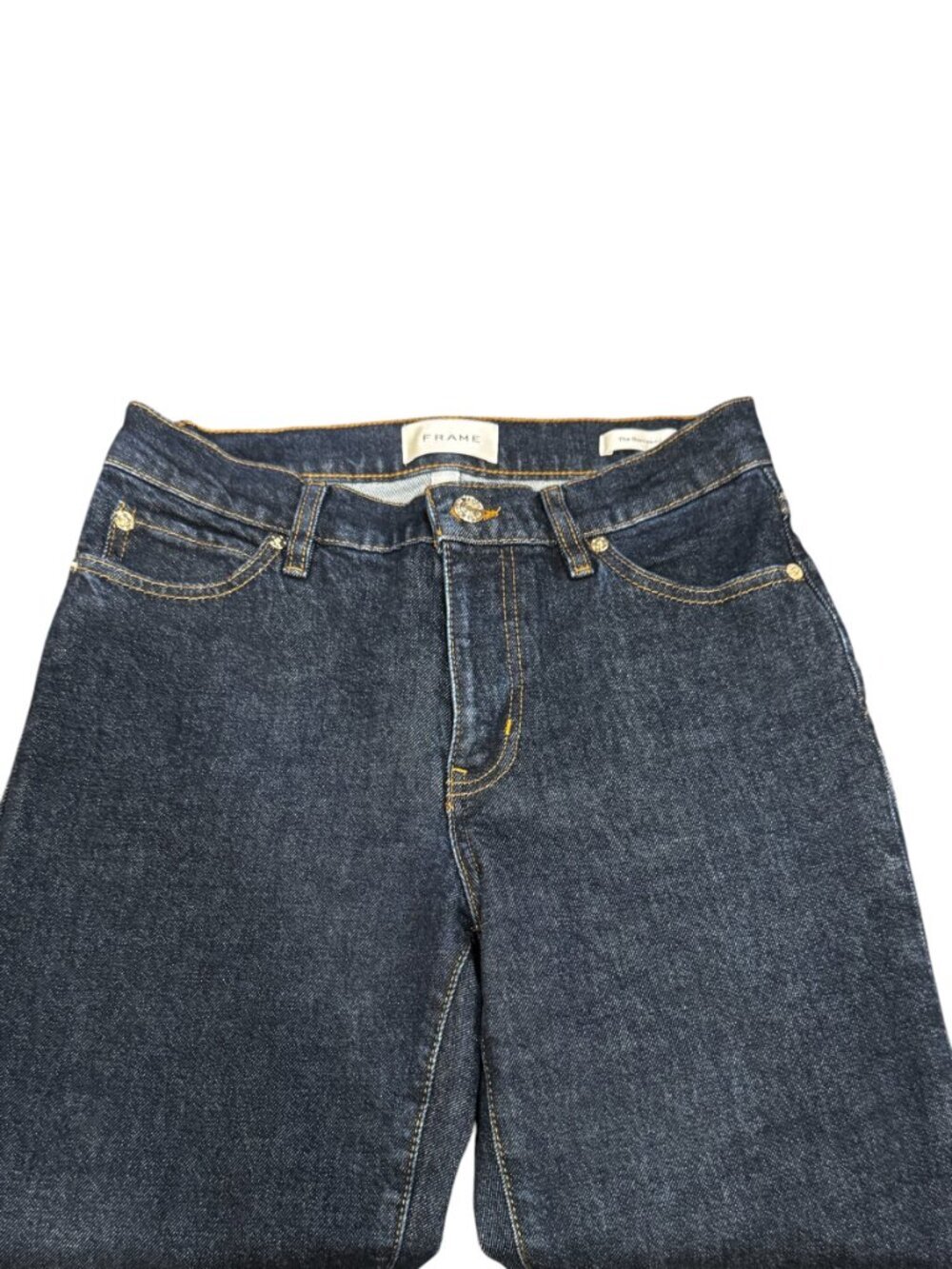 FRAME The Borrowed Jeans Dark Wash Straight Leg Denim Size 26 - Picture 3 of 10